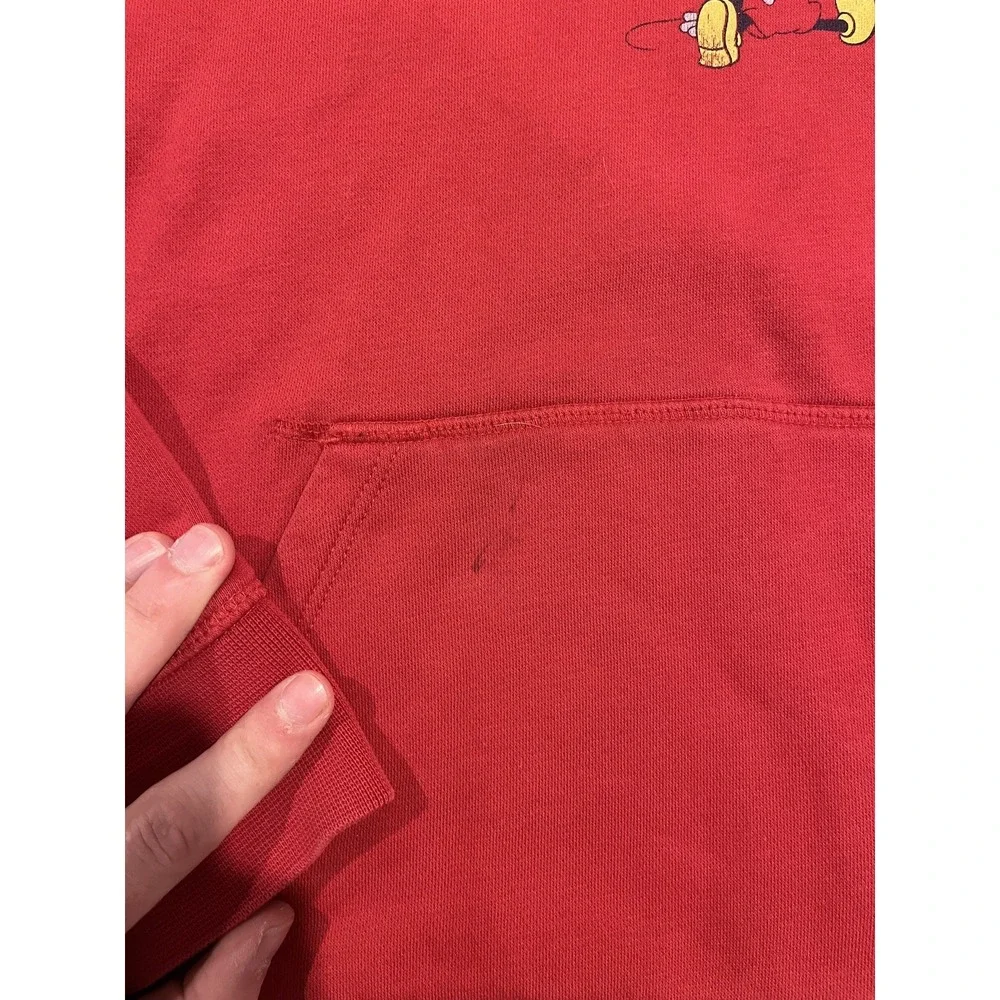 Gap Kids Sweatshirt Youth Size Medium Mickey Mouse Disney Red Fleece Hoodie‎